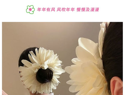 Flower Mesh Scrunchie