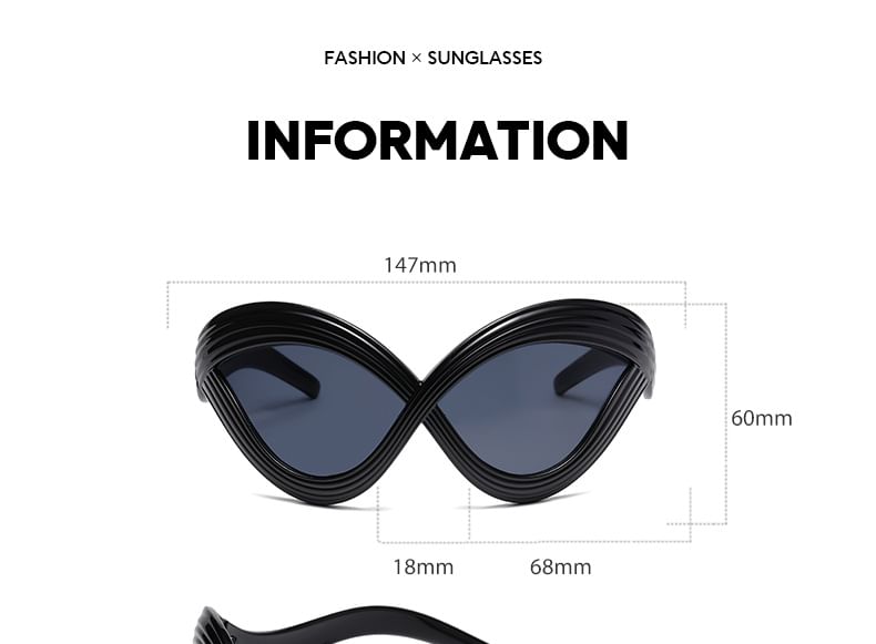 Wavy Oversized Sunglasses