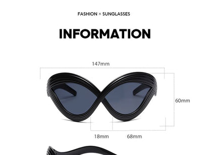 Wavy Oversized Sunglasses