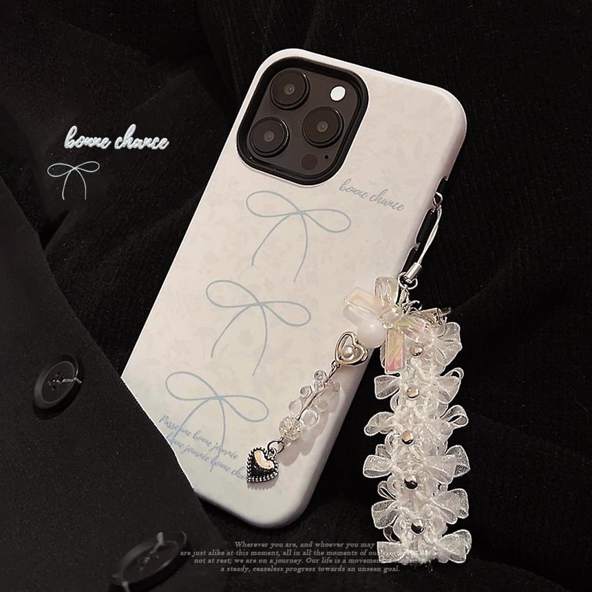 Phone Bow Lace Case Set Charm /