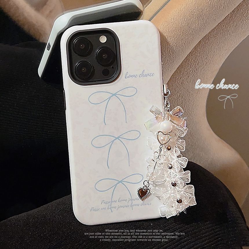 Phone Bow Lace Case Set Charm /