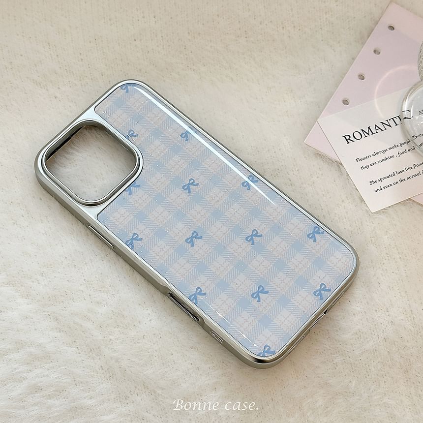 Phone Bow Plaid Case