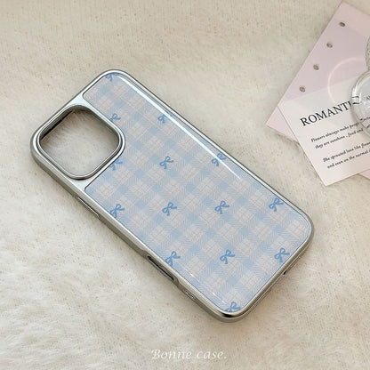 Phone Bow Plaid Case