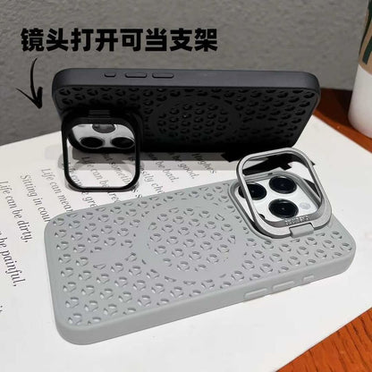 Phone Plain with MagSafe) Magnetic Perforated Case (Compatible