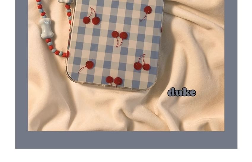 Print / Beaded Cherry iPhone Case Strap Set
