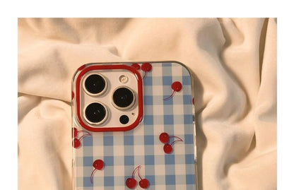 Print / Beaded Cherry iPhone Case Strap Set
