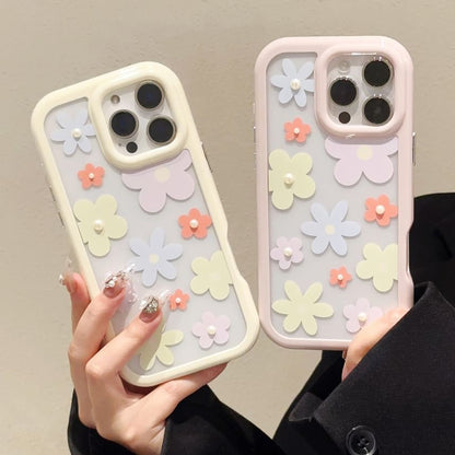 Floral Pearl Case + Set: Sticker Faux iPhone Print