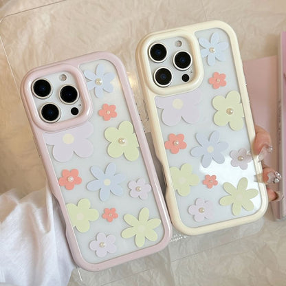 Floral Pearl Case + Set: Sticker Faux iPhone Print