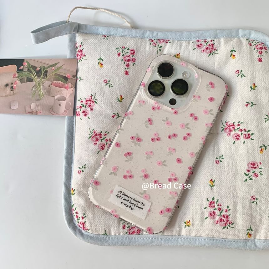 Floral Case Strap iPhone Beaded / Set Print