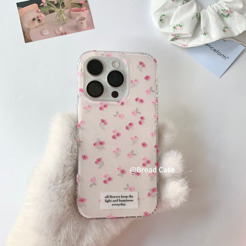 Floral Case Strap iPhone Beaded / Set Print
