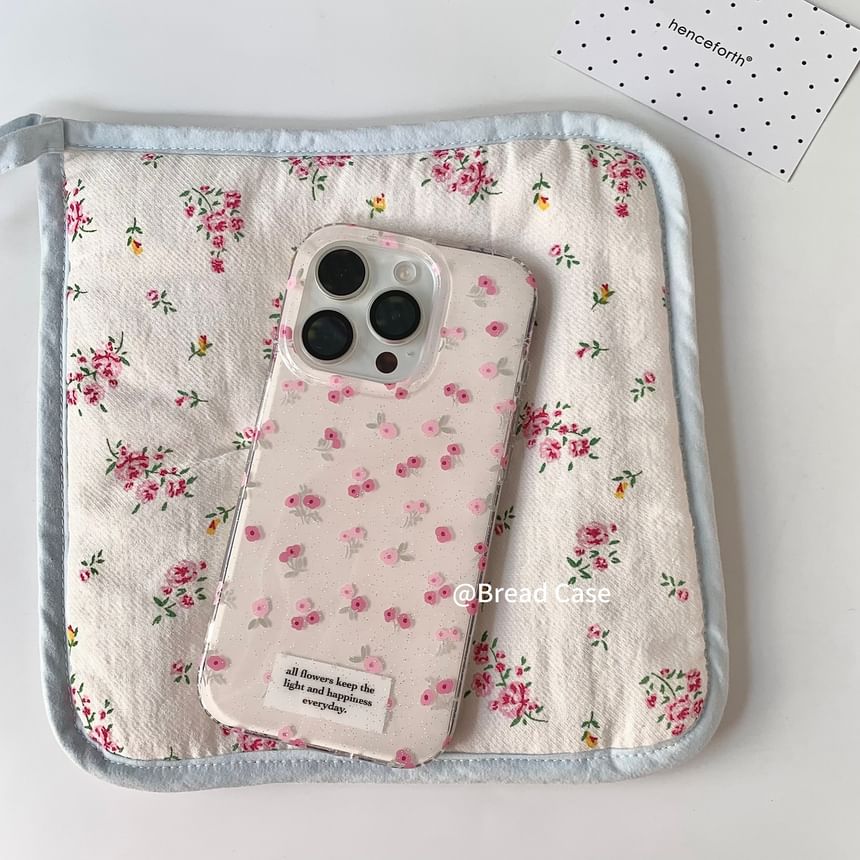 Floral Case Strap iPhone Beaded / Set Print