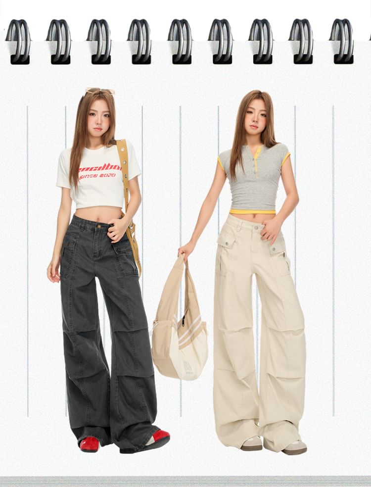 Mid Rise Baggy Cargo Pants (Various Designs)