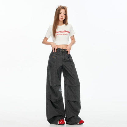 Mid Rise Baggy Cargo Pants (Various Designs)