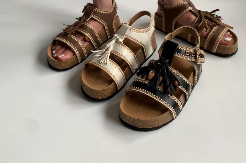 Tasseled Roman Sandals