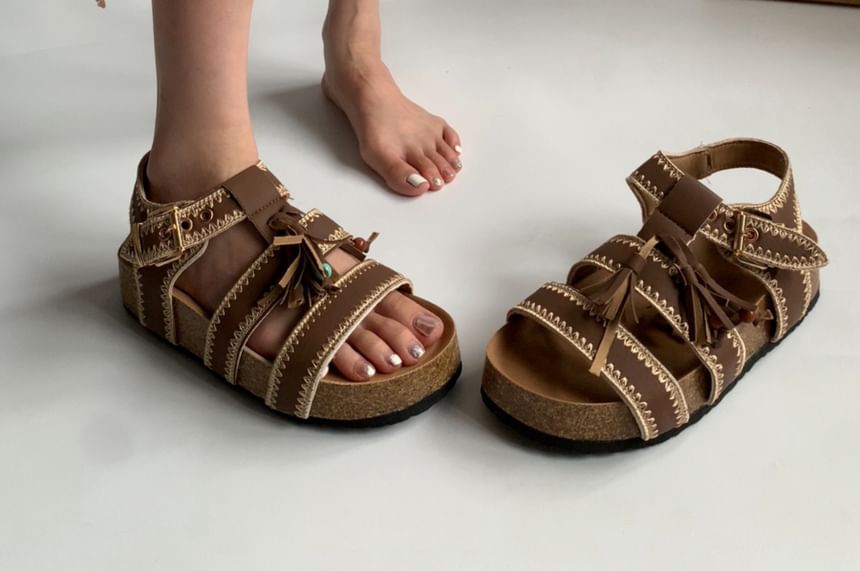 Tasseled Roman Sandals