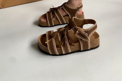 Tasseled Roman Sandals