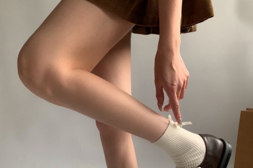 Faux Leather Plain Mary Jane Shoes