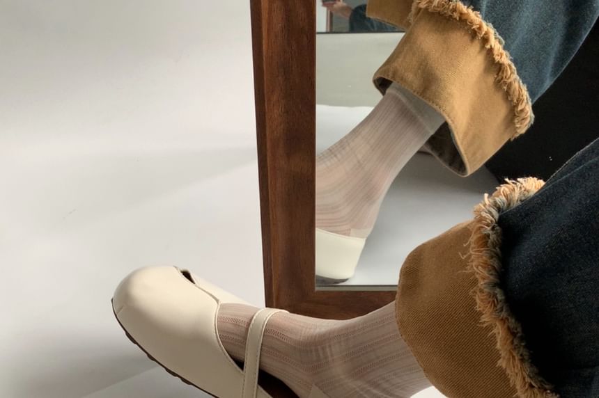 Faux Leather Wrapped Flats