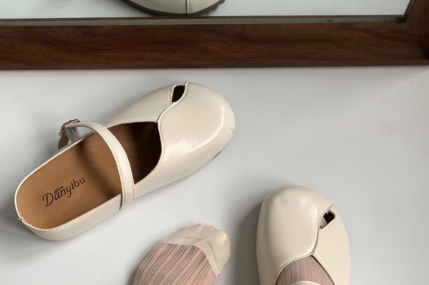 Faux Leather Wrapped Flats