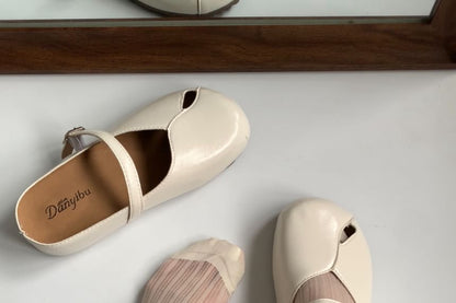 Faux Leather Wrapped Flats