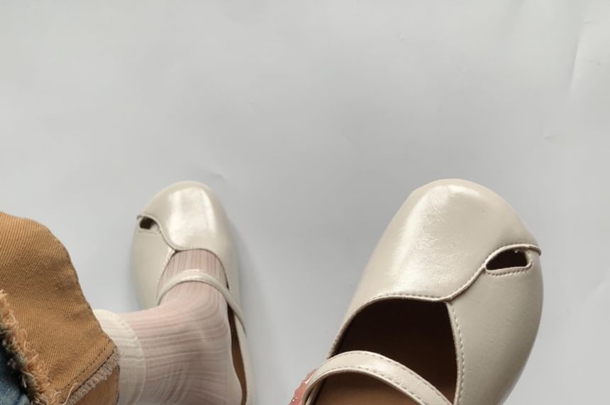Faux Leather Wrapped Flats