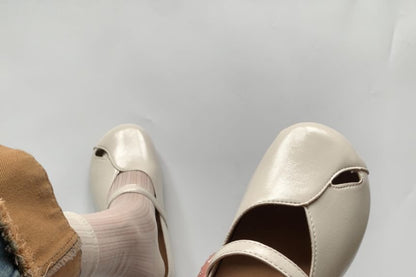 Faux Leather Wrapped Flats