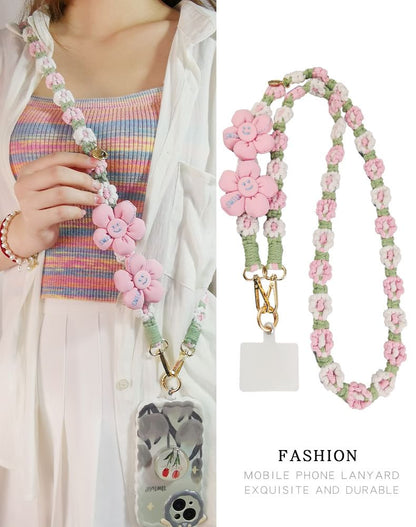 with Phone Pad Flower Lanyard