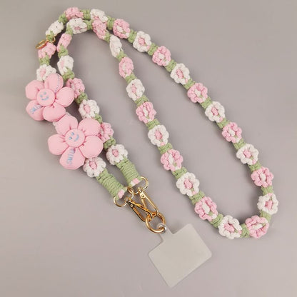 with Phone Pad Flower Lanyard