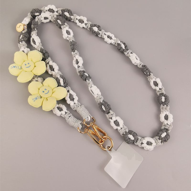 with Phone Pad Flower Lanyard