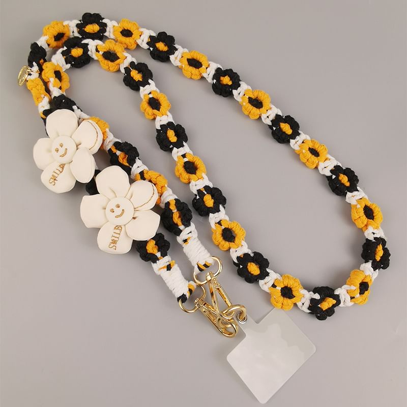 with Phone Pad Flower Lanyard