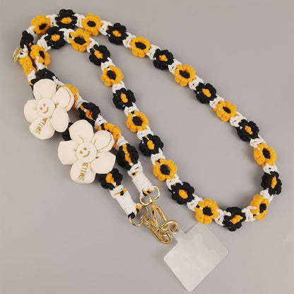 with Phone Pad Flower Lanyard