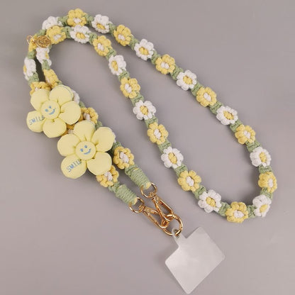 with Phone Pad Flower Lanyard