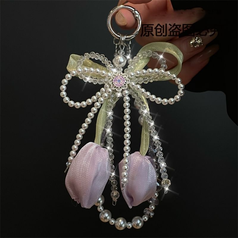 Pearl Pad Faux Lanyard Phone with