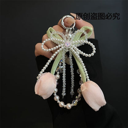 Pearl Pad Faux Lanyard Phone with