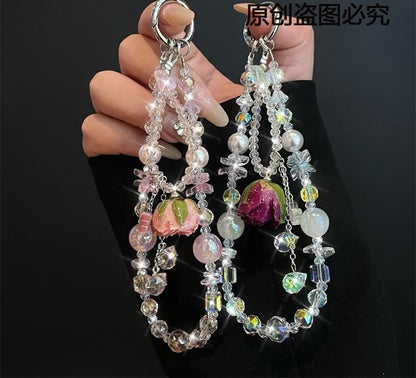 Lanyard with Beaded Phone Pad