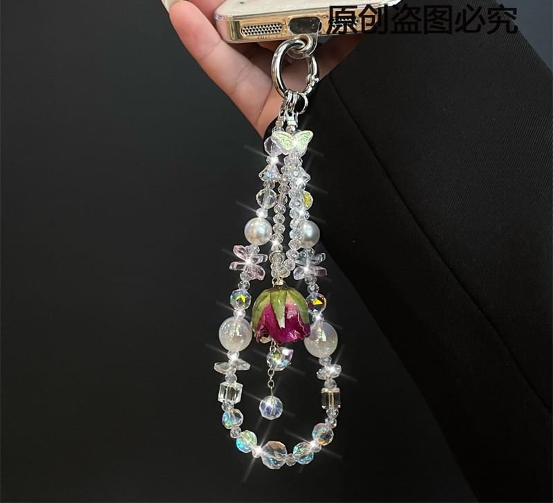 Lanyard with Beaded Phone Pad