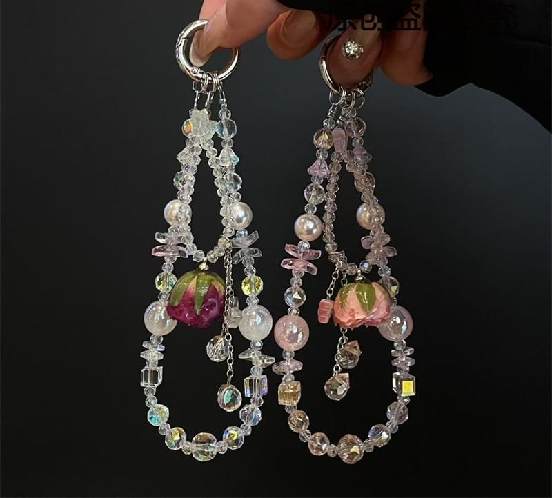 Lanyard with Beaded Phone Pad