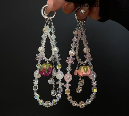 Lanyard with Beaded Phone Pad