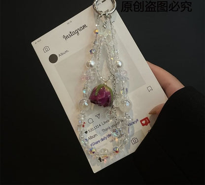 Lanyard with Beaded Phone Pad