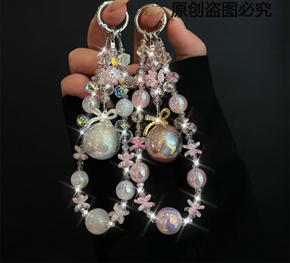 Pad Lanyard Pearl Phone with Faux