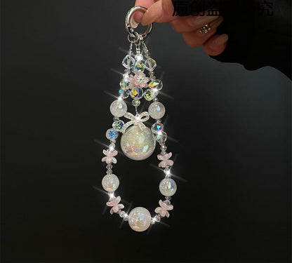 Pad Lanyard Pearl Phone with Faux