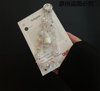 Pad Lanyard Pearl Phone with Faux