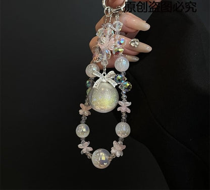 Pad Lanyard Pearl Phone with Faux