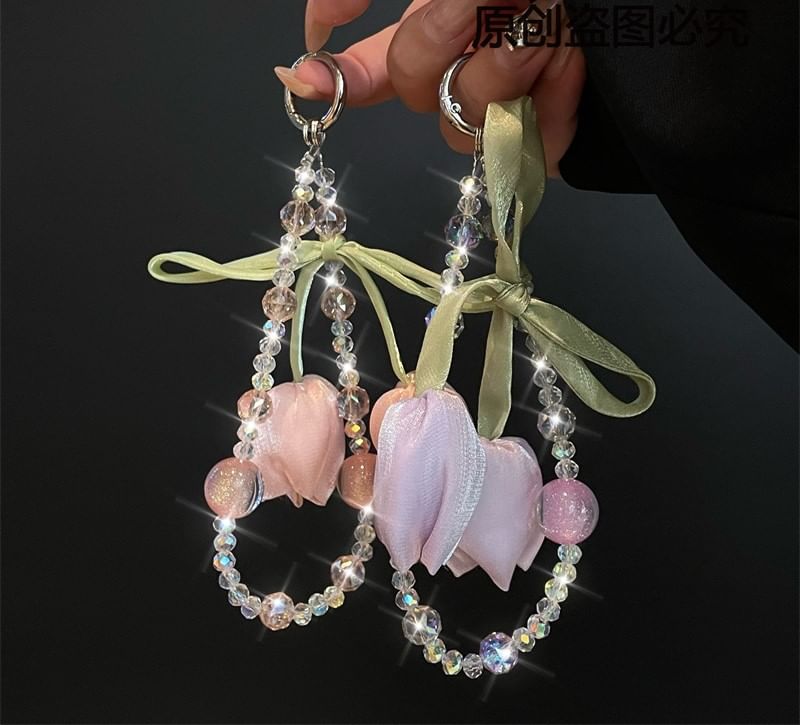 with Flower Phone Lanyard Pad