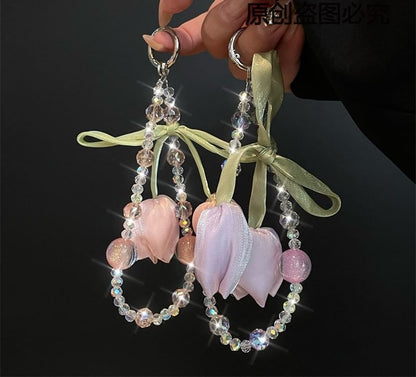 with Flower Phone Lanyard Pad