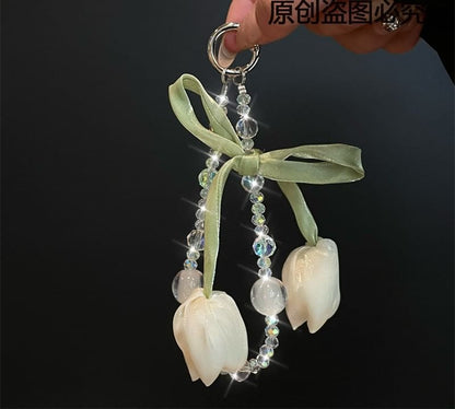 with Flower Phone Lanyard Pad