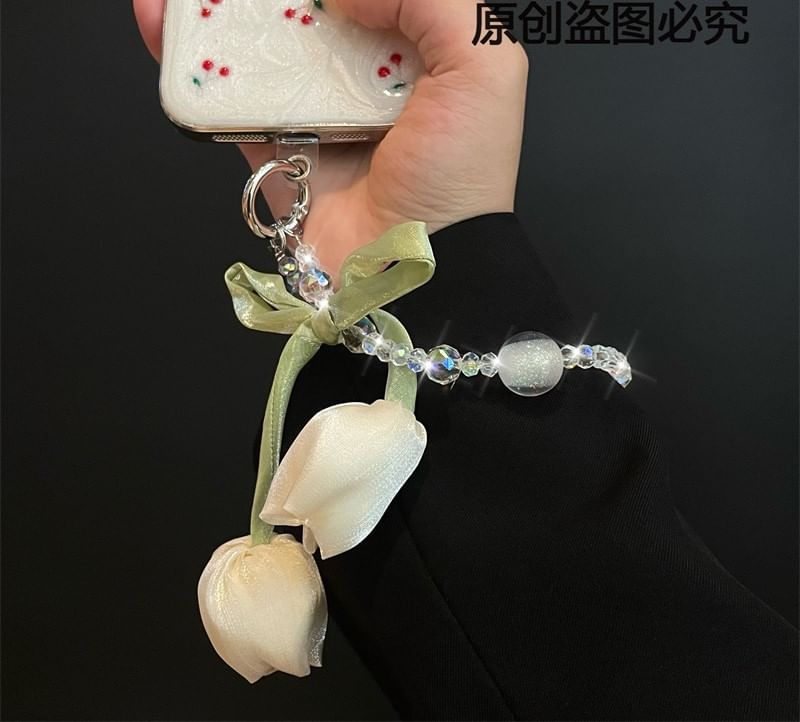 with Flower Phone Lanyard Pad