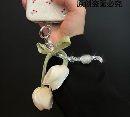 with Flower Phone Lanyard Pad