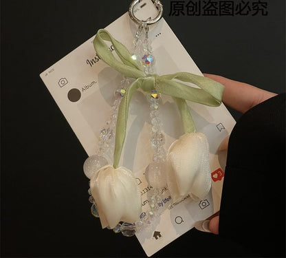 with Flower Phone Lanyard Pad