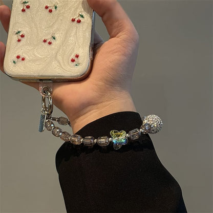 Butterfly Lanyard Beaded Phone